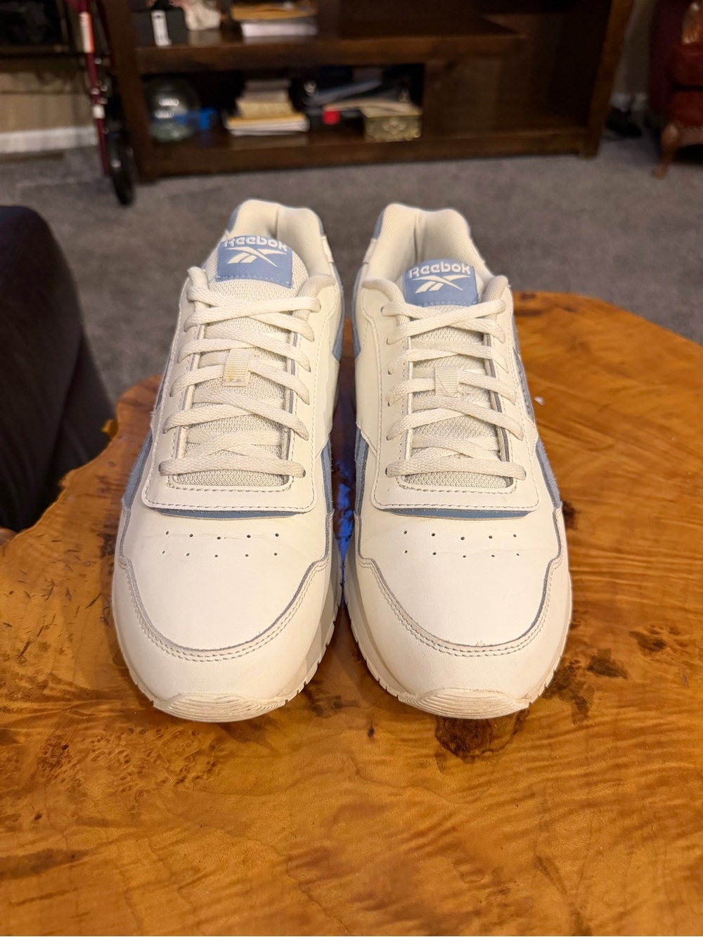Reebok Glide Sneakers Women's Size 10 / Men's Size 8.5 - Chalk Vintage Blue Bone - Picture 2 of 8